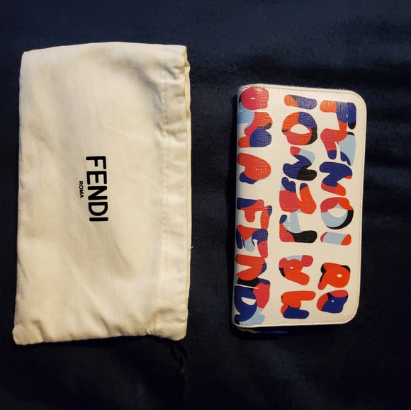 Fendi | Bags | Fendi Zip Around Graffiti Wallet | Poshmark